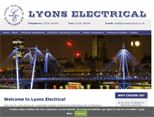 Tablet Screenshot of lyonselectrical.co.uk
